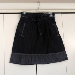 Womens jeans skirt with belt The Loft